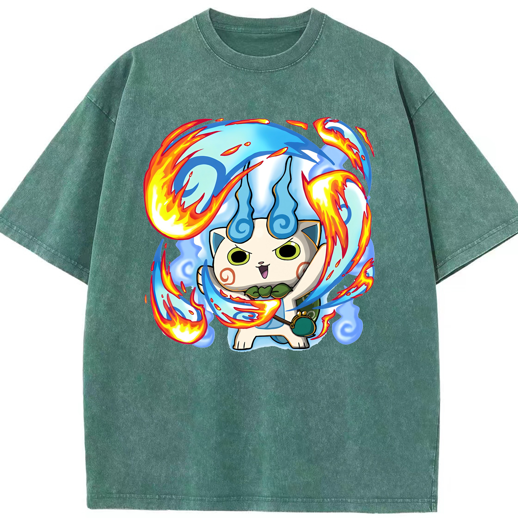 （画像用） 妖怪ウォッチ Yo-kai Watch 綿100% ヴィンテージ風 半袖Tシャツ（フロントプリント）
